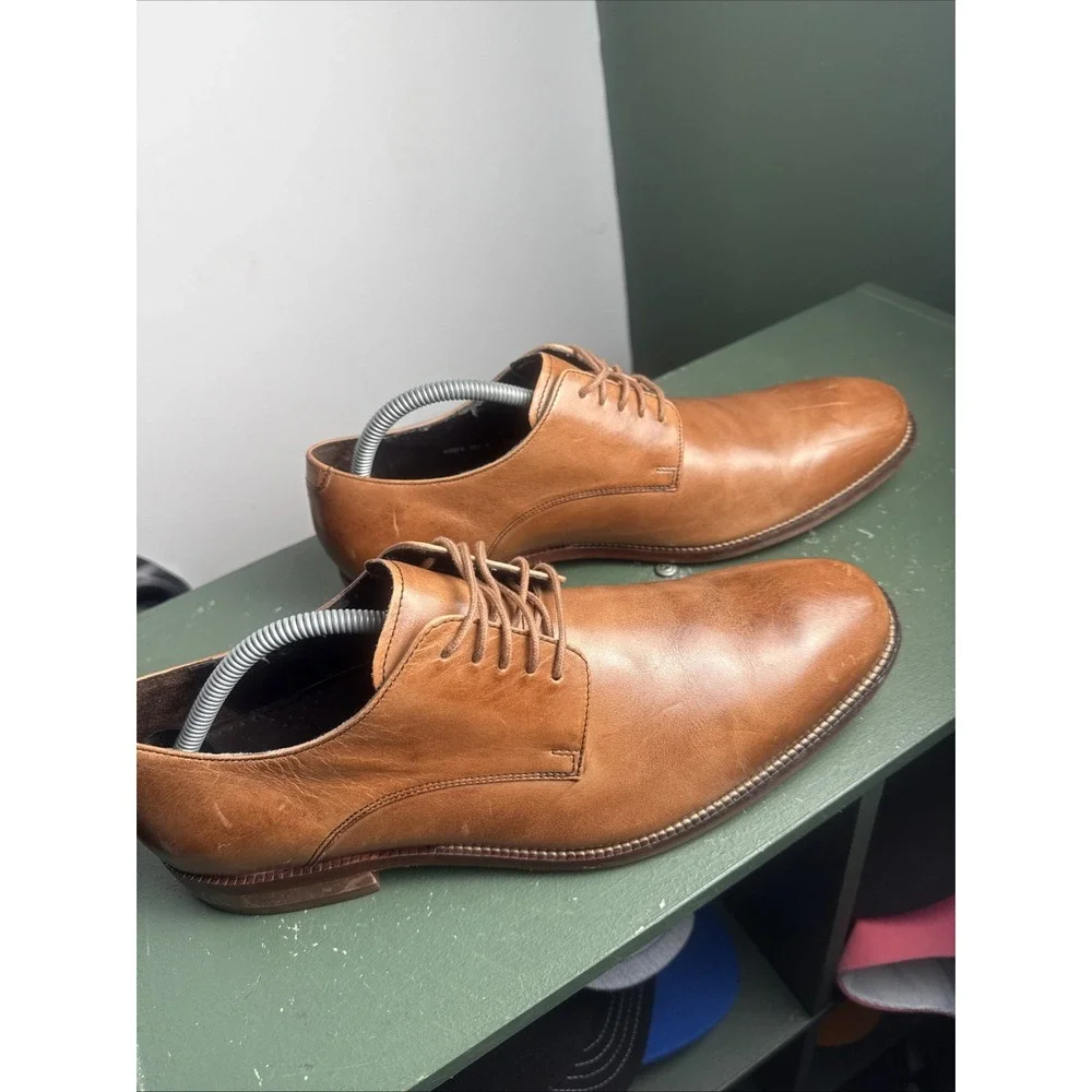 Cole Haan Men's Size 10.5 Brown Leather Oxford Pointed Preppy Dress Shoes C12204